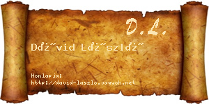 Dávid László névjegykártya