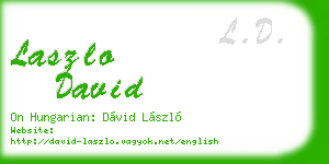 laszlo david business card