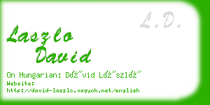 laszlo david business card